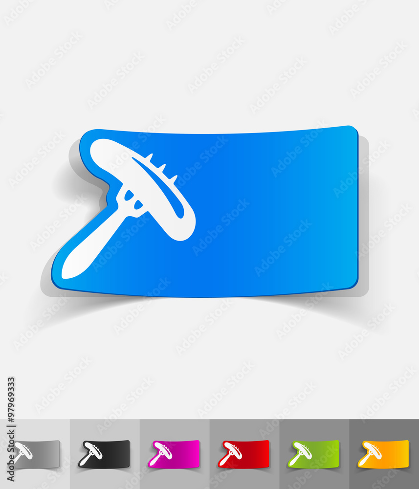 Fototapeta premium realistic design element. sausage on a fork
