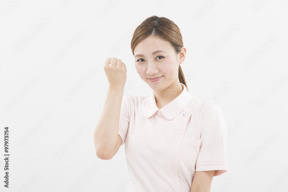 白衣を着た女性 白衣を着た女性