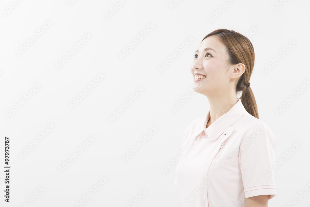 白衣を着た女性 白衣を着た女性