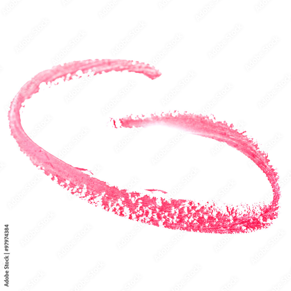 Red lipstick dab. Abstract illustration. Red lipstick dab. Abstract illustration.