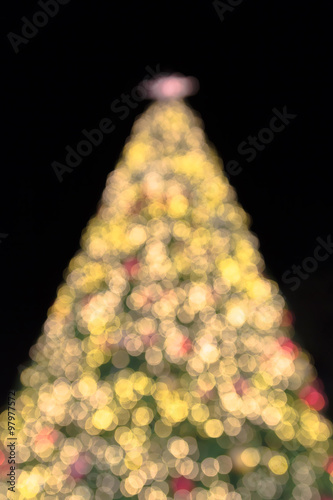 blur large outdoors; Christmas Tree.For much; much