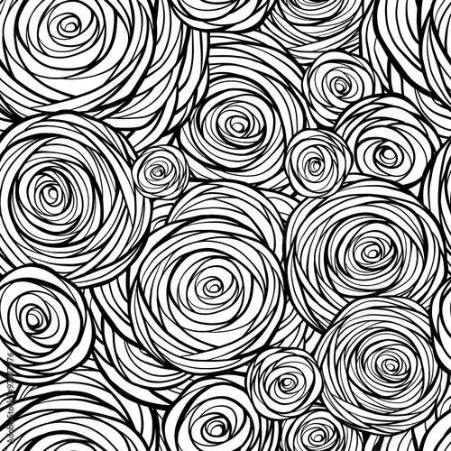Stylized roses seamless pattern
