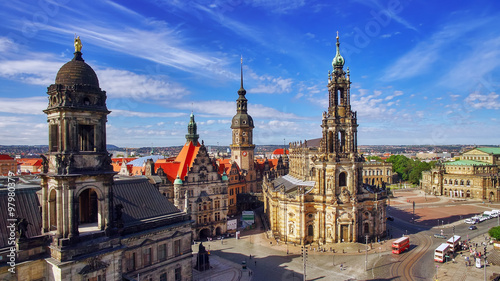 Histoirical center of the Dresden Old Town. Dresden has a long h
