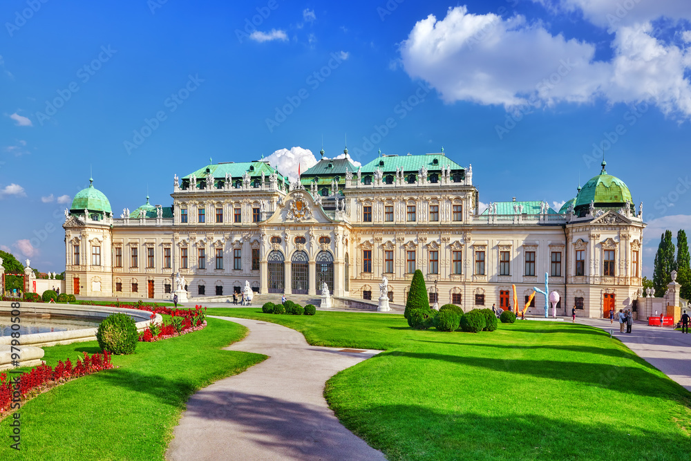 VIENNA, AUSTRIA-SEPTEMBER 10, 2015: Upper Belvedere. Main palace