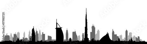 Obraz na płótnie Skyline Dubai w salonie