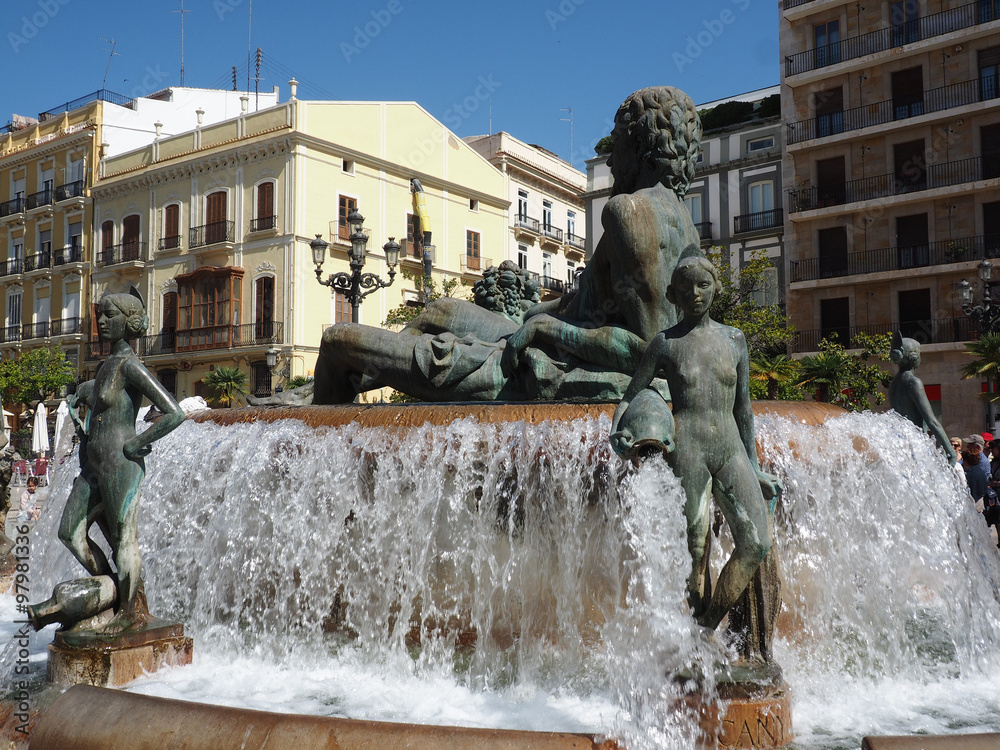 fountain in Valencia,Spain