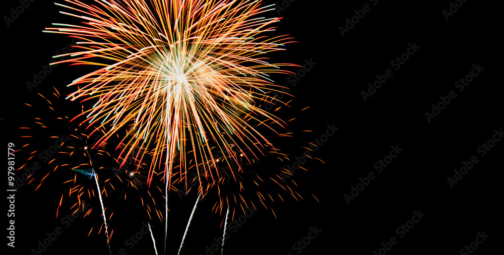 New year celebrate with fireworks lighting as background texture New year celebrate with fireworks lighting as background texture