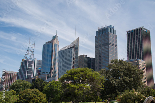 Quadro em tela City view with city parks and  building