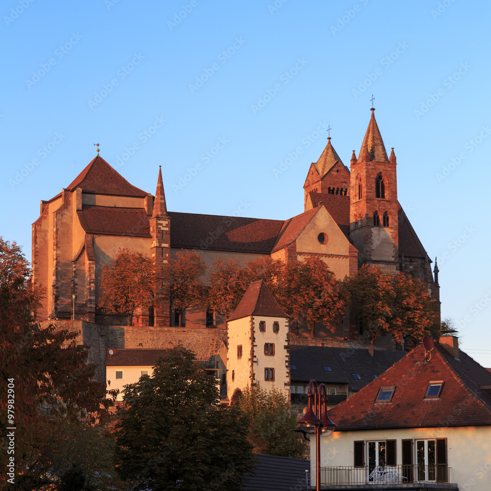 Obraz premium Abendsonne über Breisach