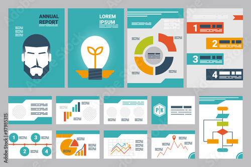 annual report cover A4 sheet and presentation template