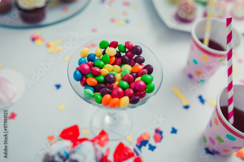 Colorful Wedding Candy Table