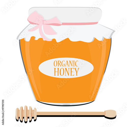 Honey spoon and pot