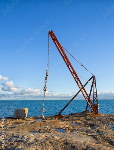 Crane at Portland Bill in Dorset, England. © MarkGodden