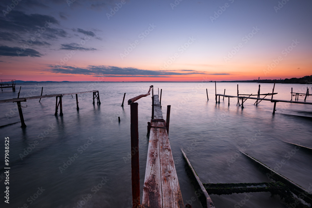 Fototapeta premium Sunset at Ravda, Bulgaria