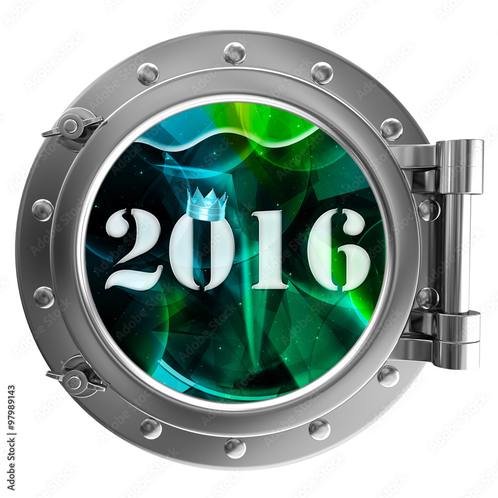 Chrome ship porthole with the image in window 2016 Chrome ship porthole with the image in window 2016