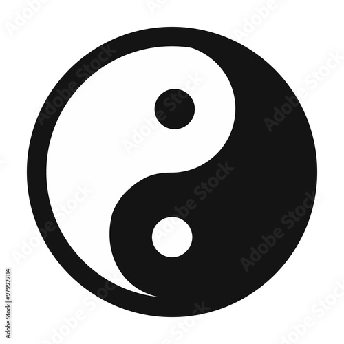 Yin yang simple icon
