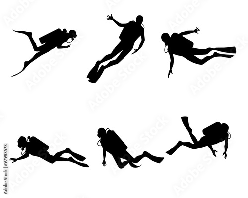 Six divers set