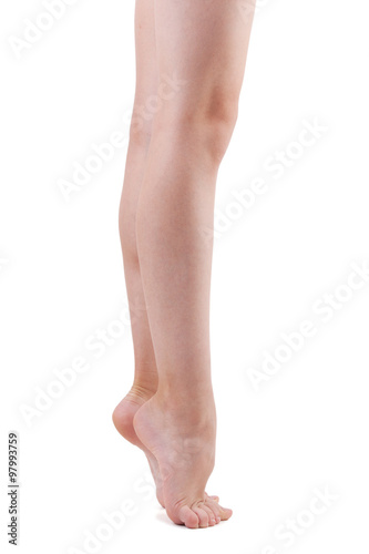 Feet of man standing on tiptoe © dimedrol68