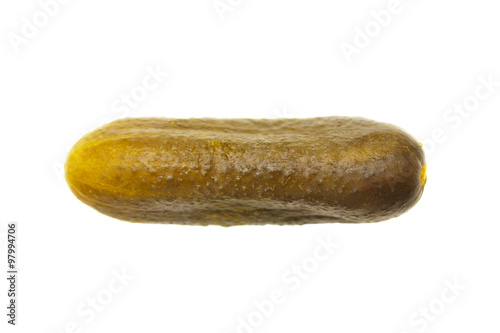 Pickles on a white background.