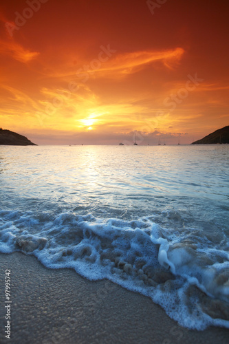 Fotografia Zachód słońca nad morzem
