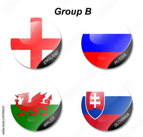 Foto euro 2016 teams on group b in soccer