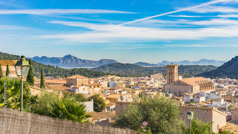 Panorama Dorf Mediterran Spanien