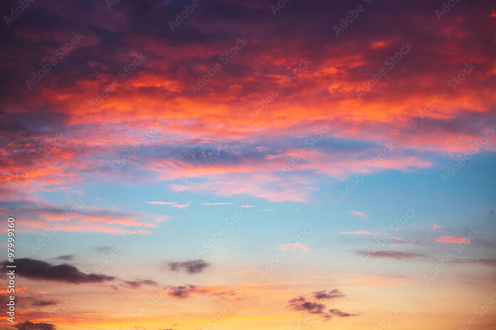 Sunset dramatic sky clouds
