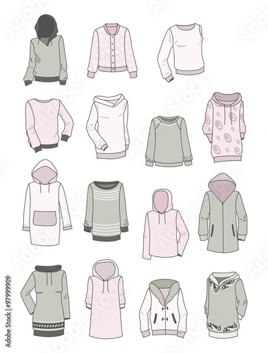 Set of hoodies for girls