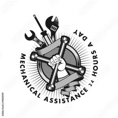 repair of motor vehicles logo