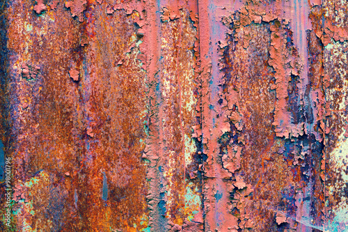 Abstract colorful rust surface background