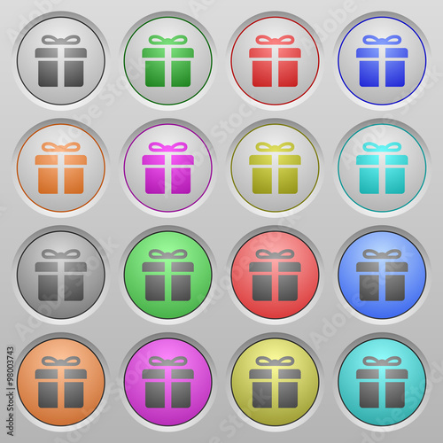 Gift plastic sunk buttons