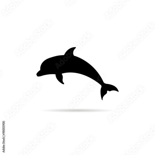 Icon silhouette dolphin.