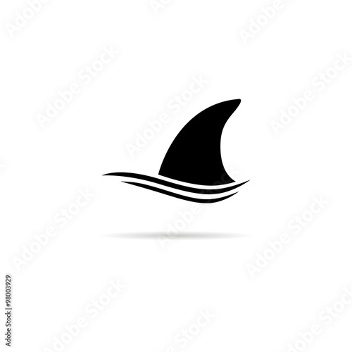 Shark fin - vector icon.