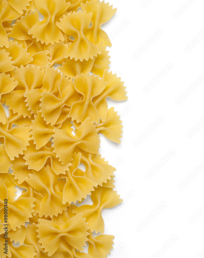 Pasta on a white background Pasta on a white background