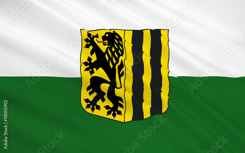 Flag of Dresden - a city in Germany, the administrative center o photo