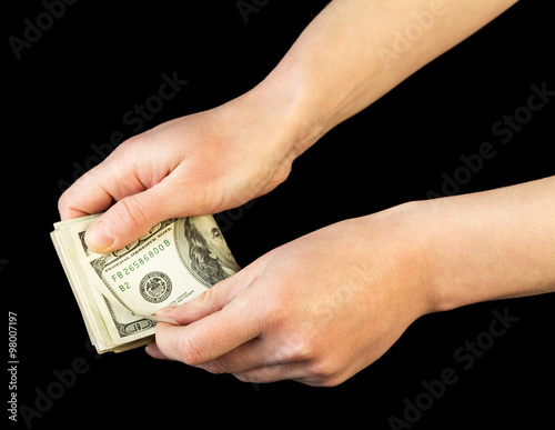 Money in human hands