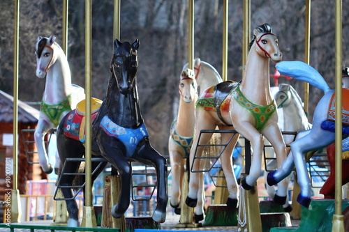 Carousel with horses in City Park