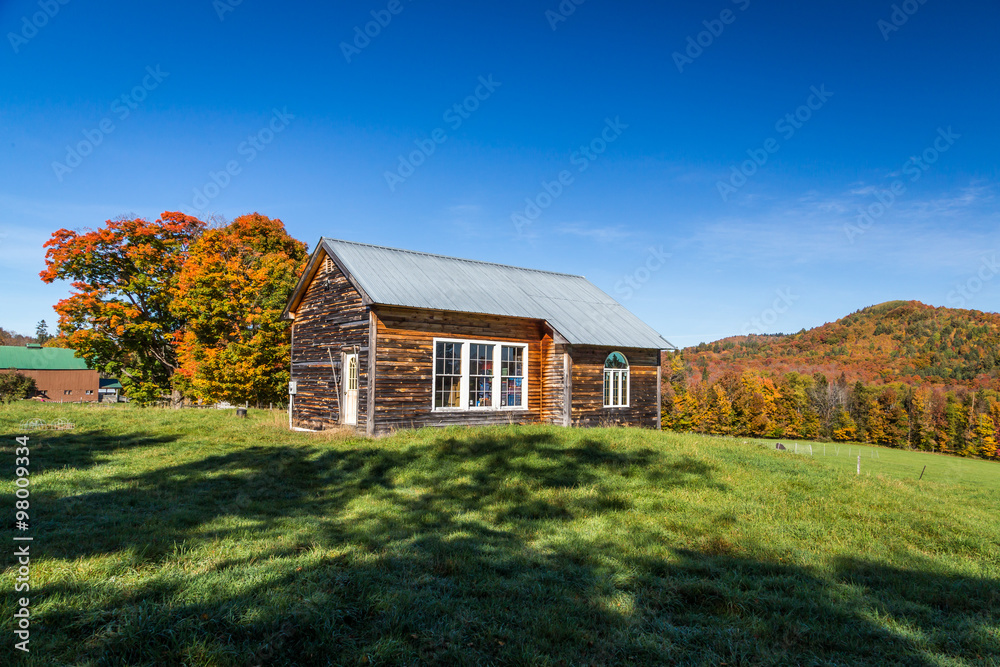 Autumn color and old barn in Vermont countryside. Autumn color and old barn in Vermont countryside.
