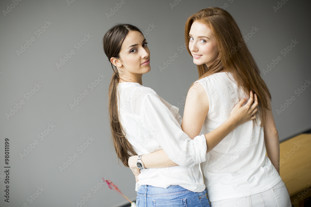 Embracing friends Embracing friends