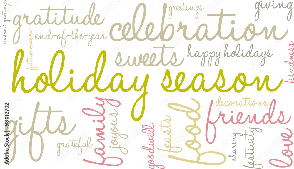 Holiday Season Word Cloud Holiday Season Word Cloud
