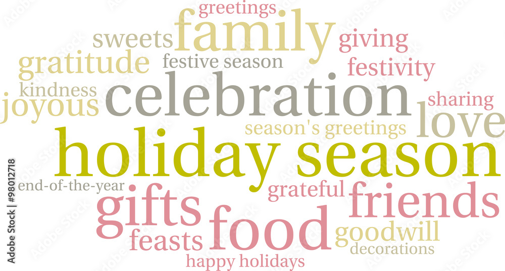 Fototapeta premium Holiday Season Word Cloud