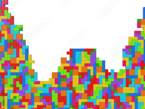 random colored 3d blocks