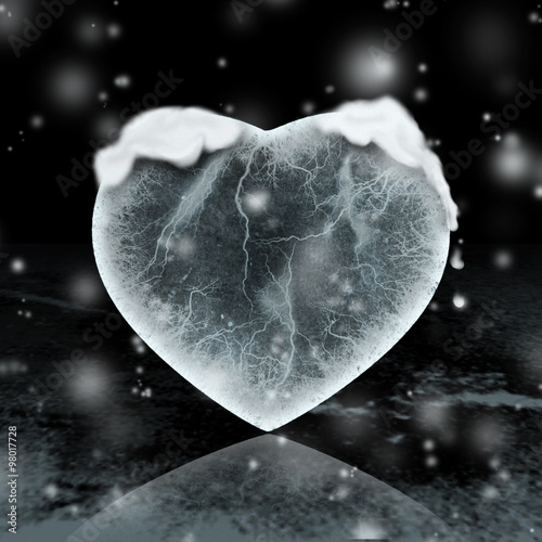 Ice heart/Frozen heart illustration
