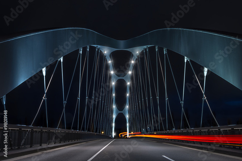 Bridge with night traffic