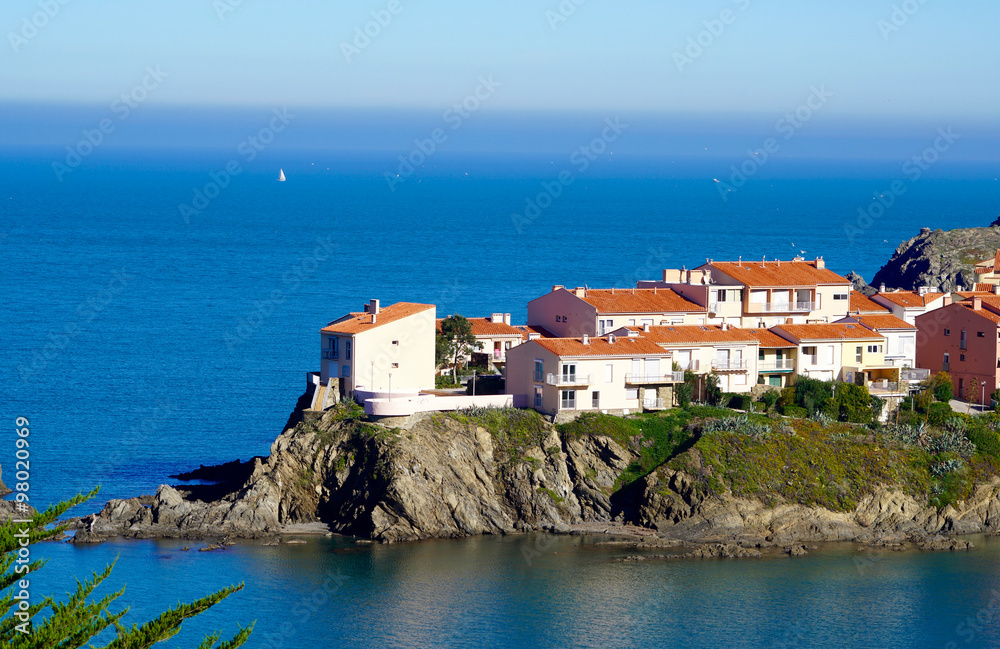 houses on a cliff