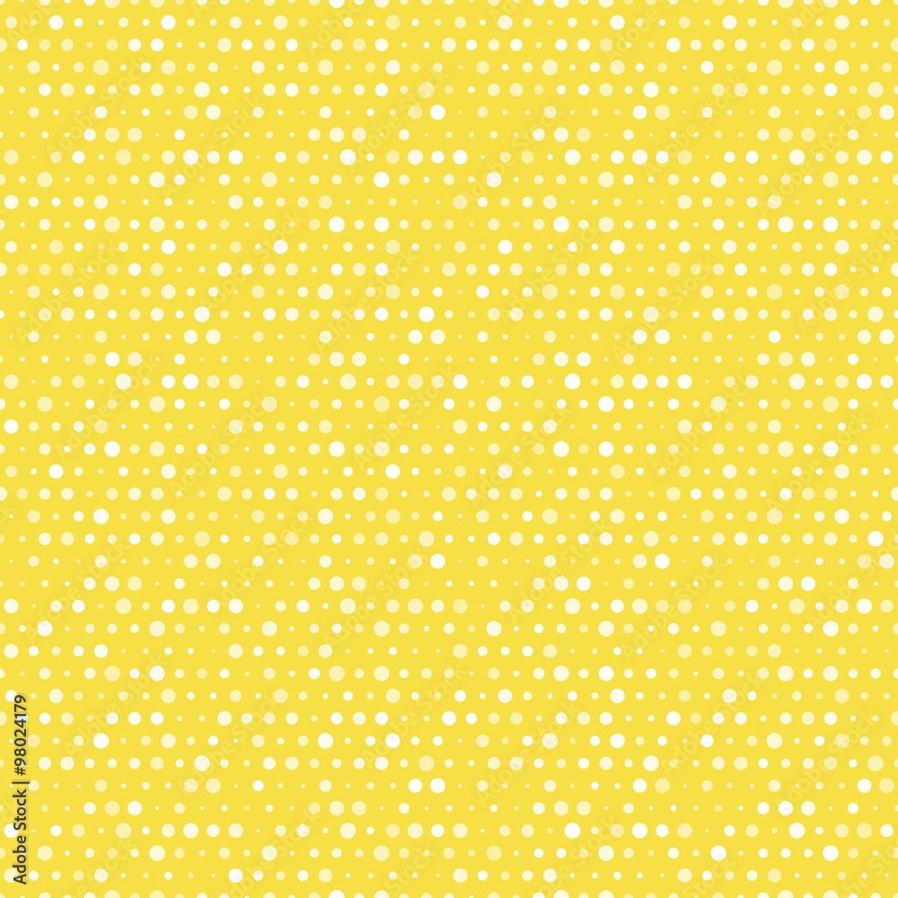 Light yellow and white dotted vector seamless pattern.