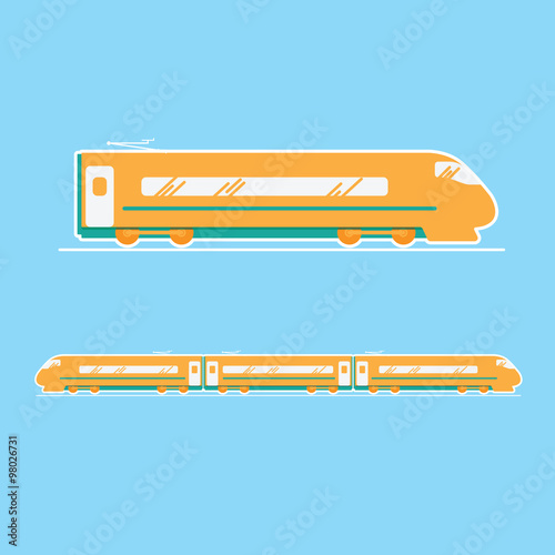 speed train,  transportation vehicles, Flat style vector illustration