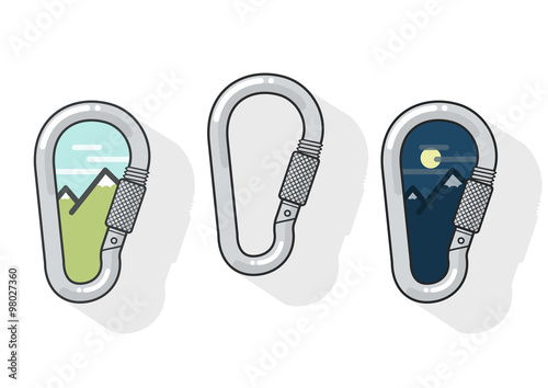 carabiner climber safety night and day