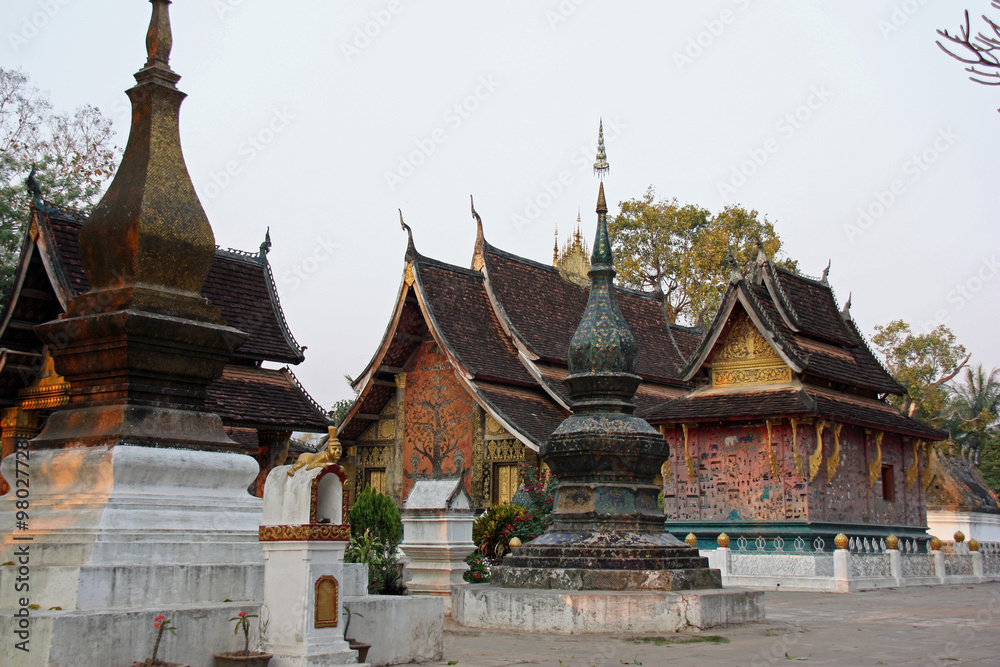 Fototapeta premium Laos, temples bouddhistes à Luang Prabang