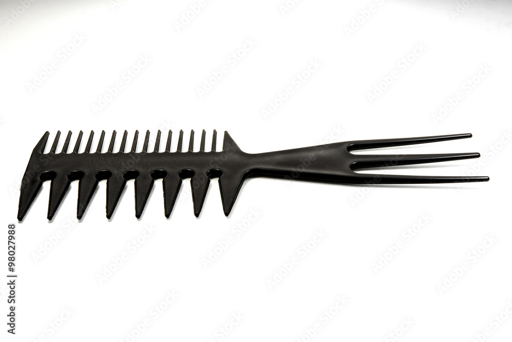black hairdresser tool on white background black hairdresser tool on white background